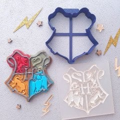 Hogwarts Logo Kabartma Baskı Kalıp Seti