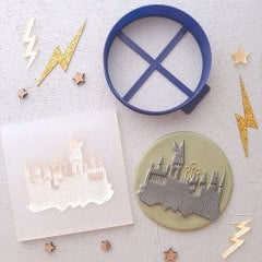 Hogwarts Siluet Kabartma Baskı