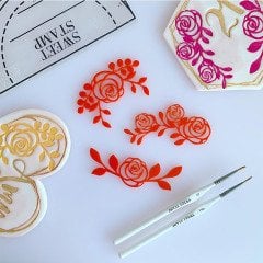 Sweet Stamp - Kırmızı Gül Figürleri / Rose Frames Elements