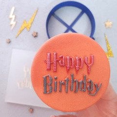 Happy Birthday Kabartma Baskı