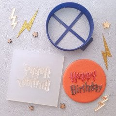 Happy Birthday Kabartma Baskı