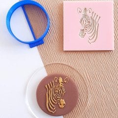 Safari Zebra Kabartma Baskı