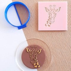 Safari Zürafa Kabartma Baskı