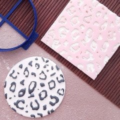 Leopar Doku Kabartma Baskı