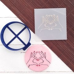 Kalp El Kabartma Baskı