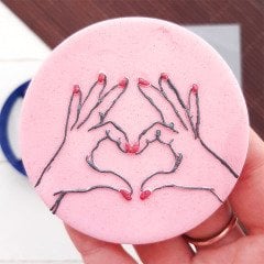 Kalp El Kabartma Baskı