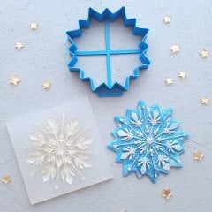 Kar Tanesi - 1 Kabartma Baskı Set