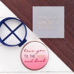 Love You To The Moon And Back - 2 Kabartma Baskı