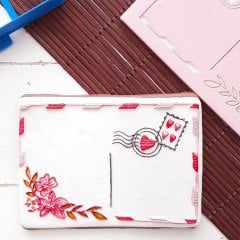 Romantik Kartpostal Kabartma Baskı