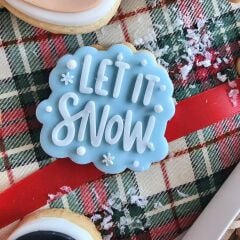 Mini Let It Snow Yazılı Şeker Hamuru Kalıbı #3368