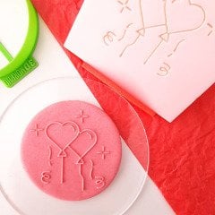 Kalp Balon Kabartma Baskı