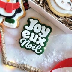 Mini Joyeux Noël Yazılı Şeker Hamuru Kalıbı #3373