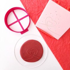 Çizgi Kalp Line Art Kabartma Baskı