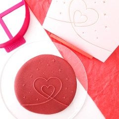 Çizgi Kalp Line Art Kabartma Baskı