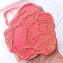 Anne-Kız - 3 Kabartma Baskı