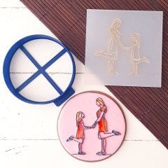 Anne-Kız - 2 Kabartma Baskı