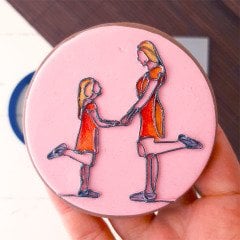 Anne-Kız - 2 Kabartma Baskı