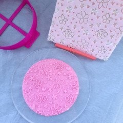 Çiçek Bahçesi Doku Kabartma Baskı