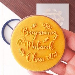 Bayramınız Mübarek Olsun (Şekerli) Kabartma Baskı