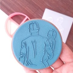 Baba-Oğul - 1 Kabartma Baskı