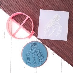 Baba-Kız - 1 Kabartma Baskı