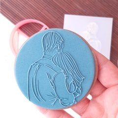 Baba-Kız - 1 Kabartma Baskı