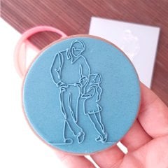 Baba-Kız - 2 Kabartma Baskı