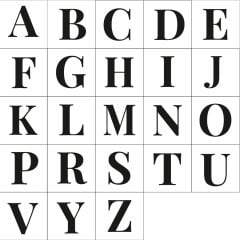 Classic Alfabe Kabartma Baskı